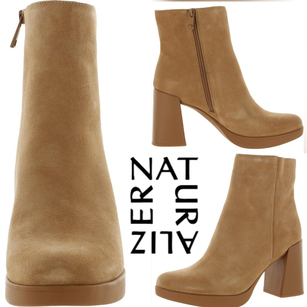 Naturalizer Camel Suede Heeled Boots